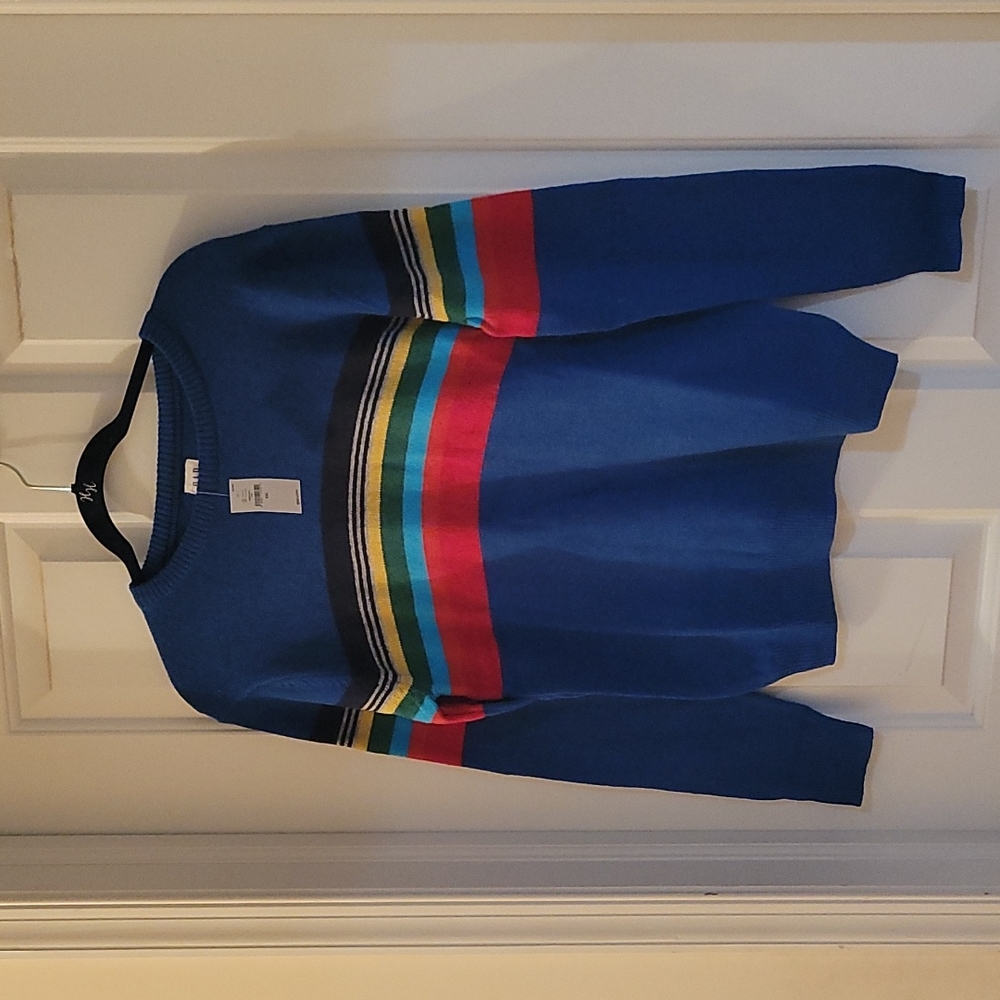 Gap royal blue striped sweater XXL/14